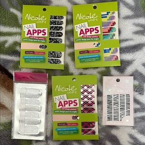 Nicole Nail Apps - Stylish Black, Pink, and Green Nail Designs